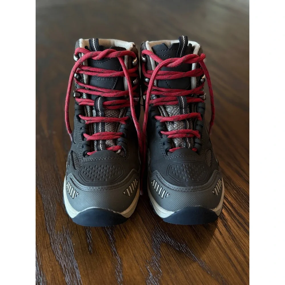 Vasque Hiking Boots Kids Size 13 Grey Red Good Waterproof Trail Outdoor Shoes
